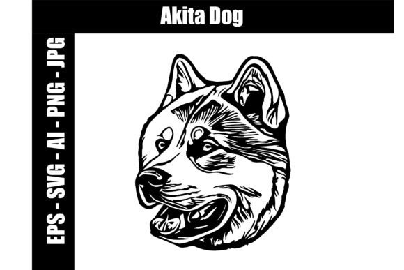 Akita Dog Graphic Review for Embroidery Projects