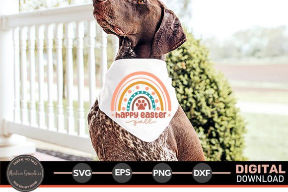 Happy Easter Y all - Easter Dog SVG