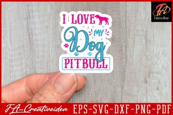 I Love My Pitbull-Dog Svg Design