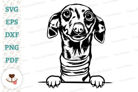 Peeking Greyhound Puppy Dog Svg Png Dxf