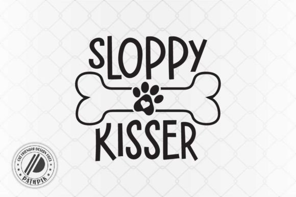Sloppy Kisser Dog SVG, PNG Cut File Review